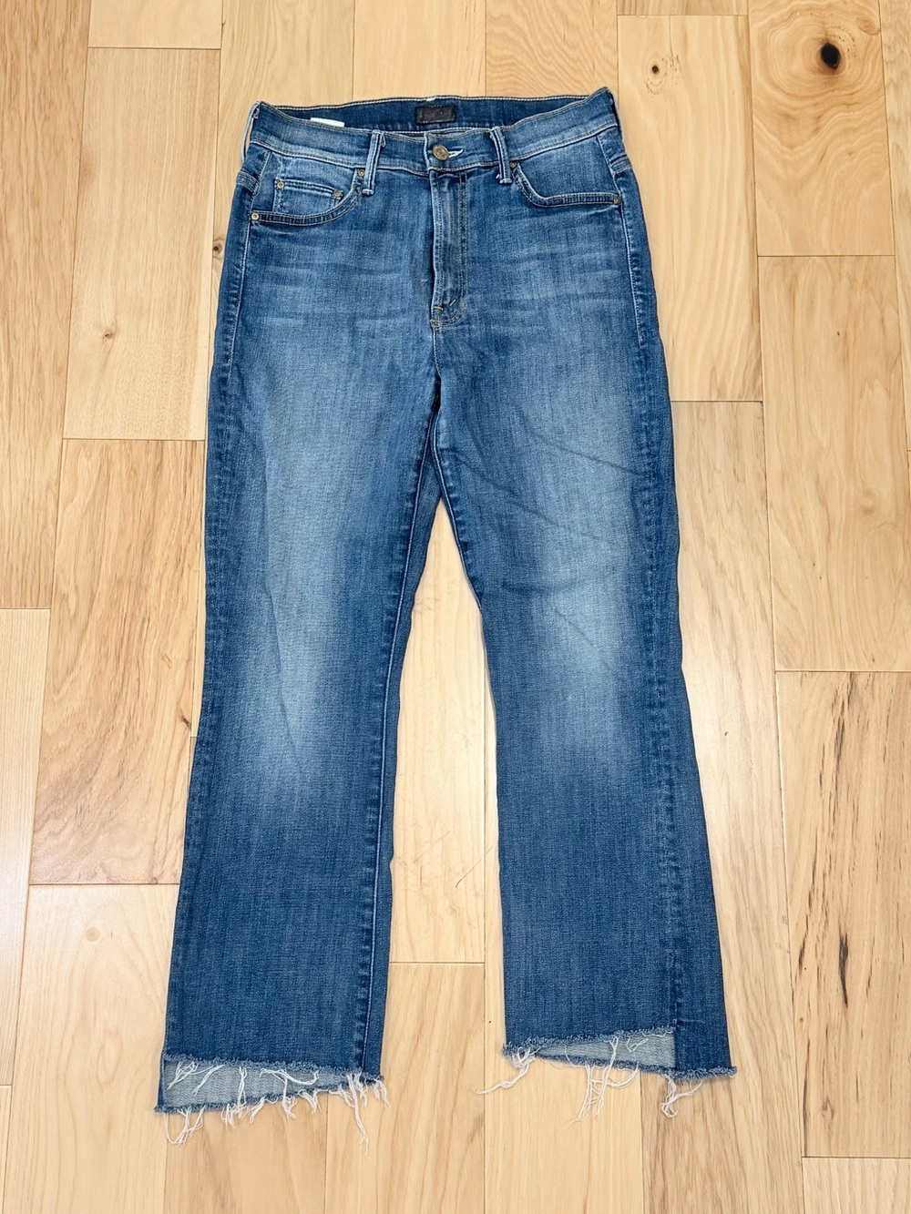 Mother Women’s The Insider Crop Step Fray Denim Jeans in Not Rough Enough